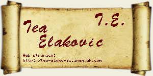 Tea Elaković vizit kartica